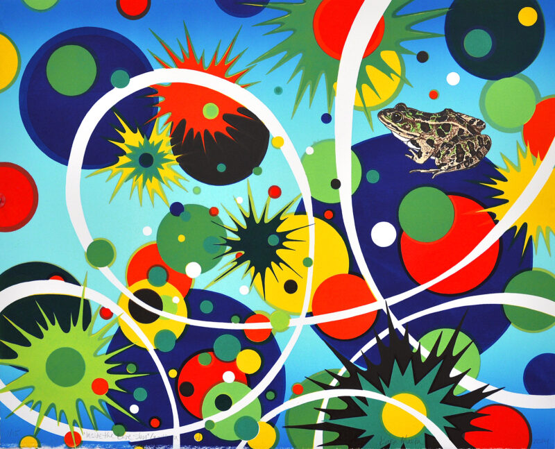 “Inside the Blue Sky (northern leopard frog)”